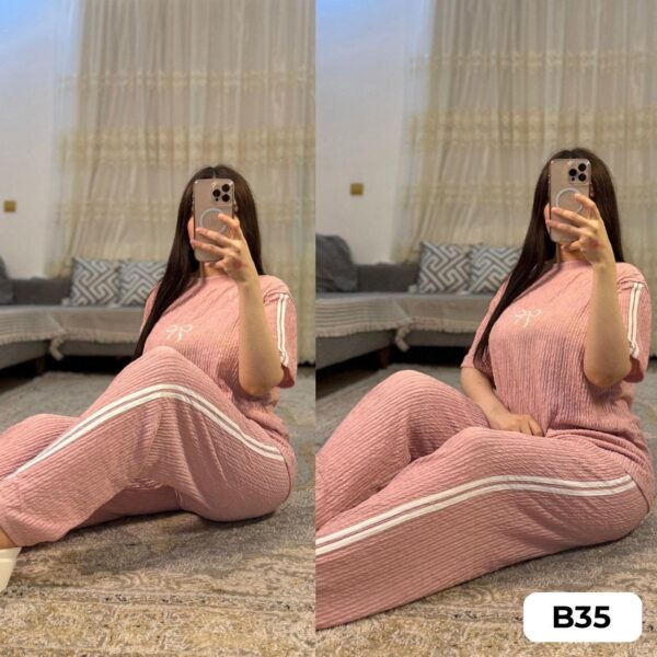 تراك طويل نص ردن الخامة فانيلة كريشة فري سايز يلبس لحد وزن ٨٥ - Image 2