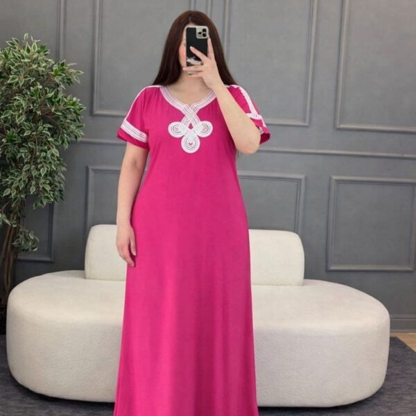 دشداشة طويل خامة فانيلة فري سايز لحد وزن ٨٥ - Image 3