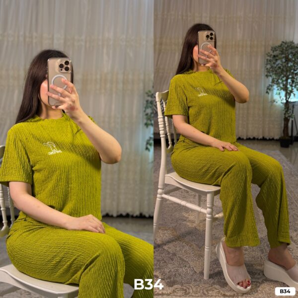 تراك طويل نص ردن الخامة فانيلة كريشة فري سايز يلبس لحد وزن ٨٥ - Image 3