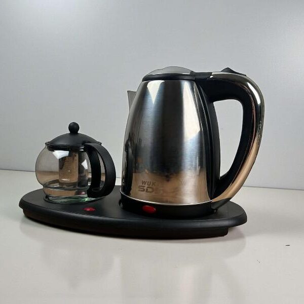 غلاية ستيل مع إبريق شاي - Image 1